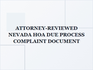 Hoa Complaint Process: Nevada Legal Review