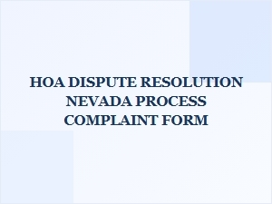 Nevada Hoa Complaint Process & Resolution