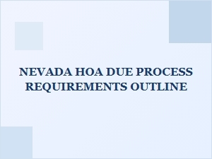 Navigating Nevada Hoa Due Process Rules