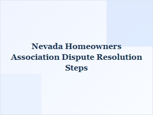 How to Resolve Nevada Hoa Disputes