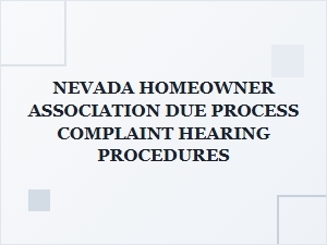 Understanding Nevada Hoa Hearing Procedures