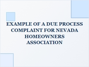 Due Process Complaints in Nevada Hoas