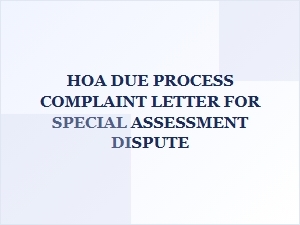 Writing a Hoa Due Process Complaint Letter