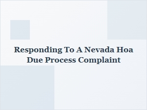 Responding to an Hoa Due Process Complaint